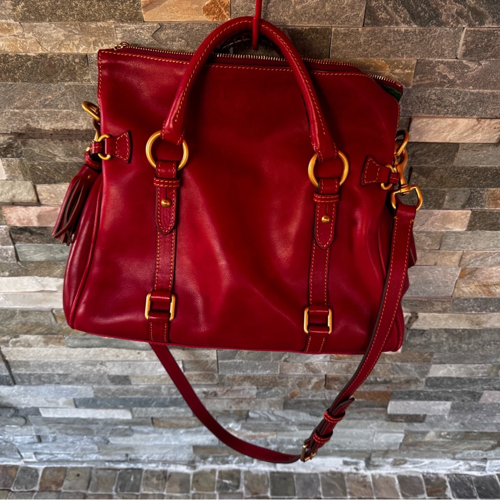 Dooney & Bourke red Leather Satchel - Picture 3 of 15